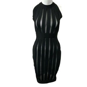 Femme Los Angeles Bandage Dress Black Body Con Sleeveless M